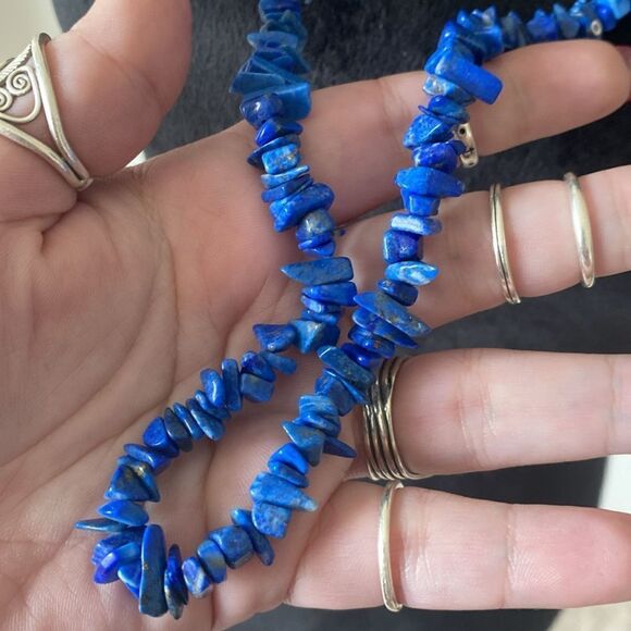 Lapis Lazuli Chip Necklace - Picture 3 of 3